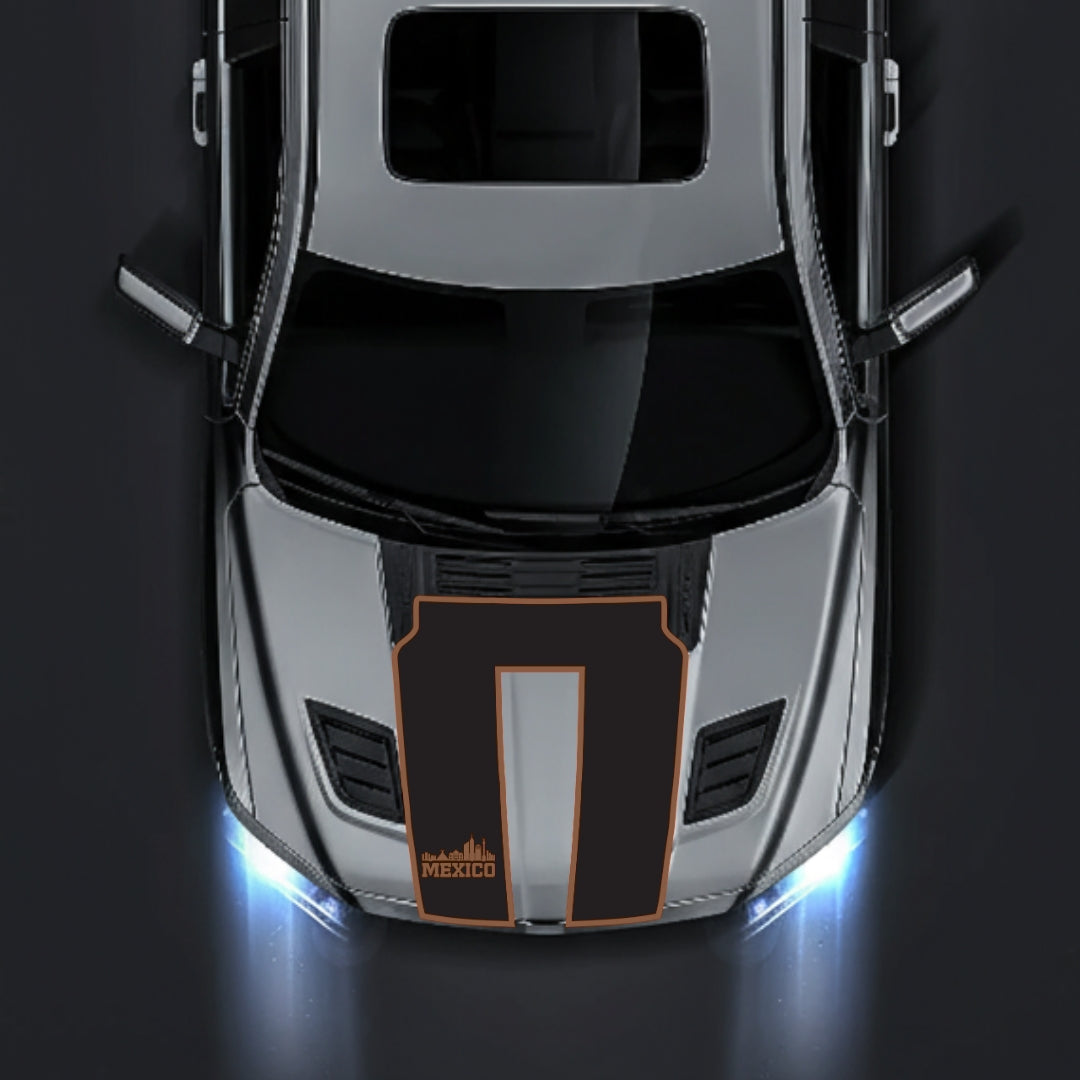 Performance Hood Panel Decal/Sticker - Mexico - Border Graphic Kit - For Dodge RAM 1500 2019-2025 - Premium Vinyl