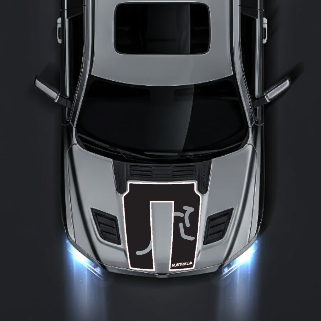 Hood Panel Decal/Sticker - Australia - Cut - Border Graphic Kit - For Dodge RAM 1500 2019-2025 - Premium Vinyl