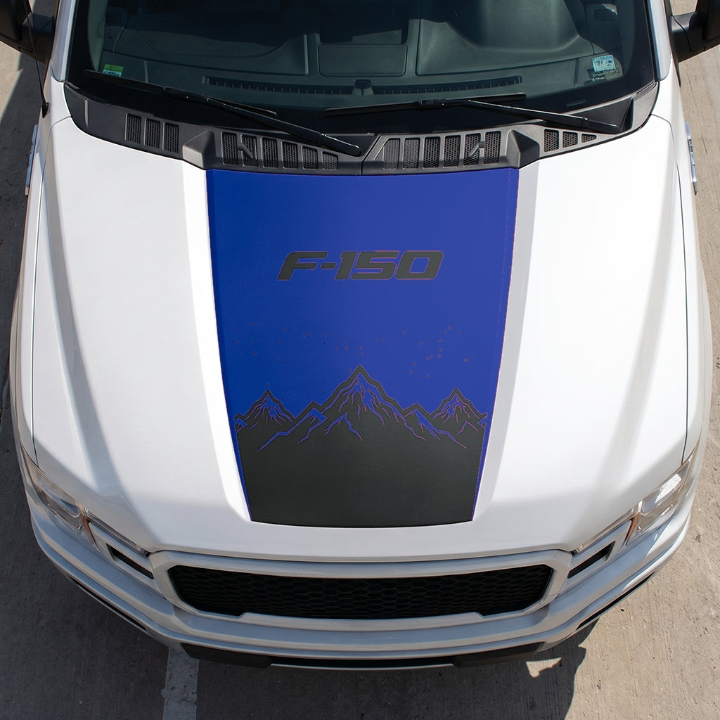 Hood Panel Decal/Sticker - Deep Mountain Graphic Decal Graphic Kit - For Ford F-150 2015-2020 - Premium Vinyl