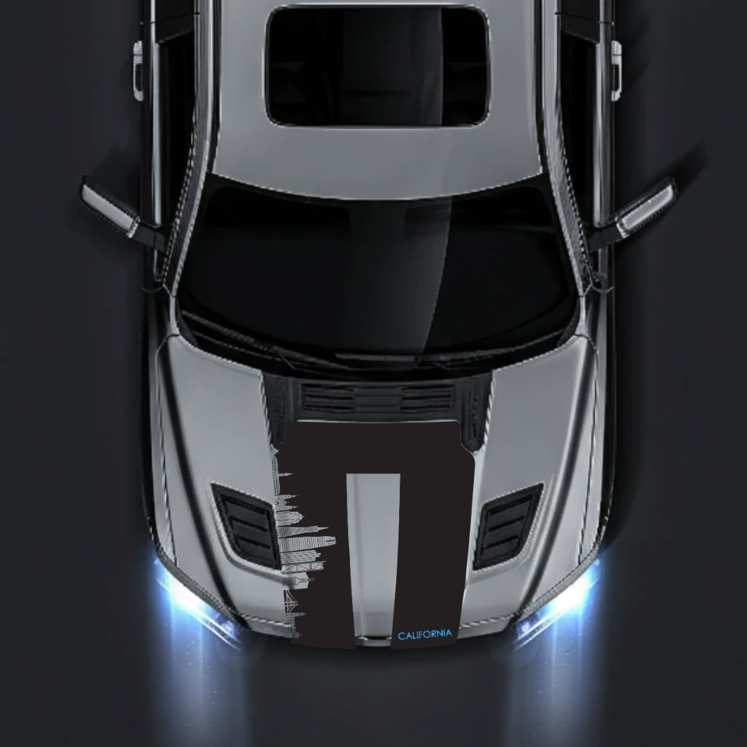 Hood Panel Decal/Sticker - California Skyline - Cut Graphic Kit - For Dodge RAM 1500 2019-2025 - Premium Vinyl