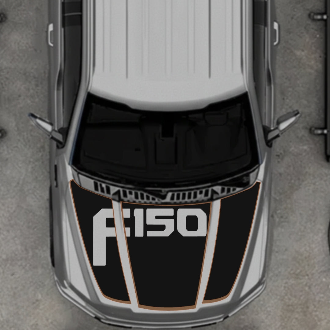 Hood Panel Decal/Sticker - Style 15 Graphic Kit - For Ford F-150 2020-2026 - Premium Vinyl