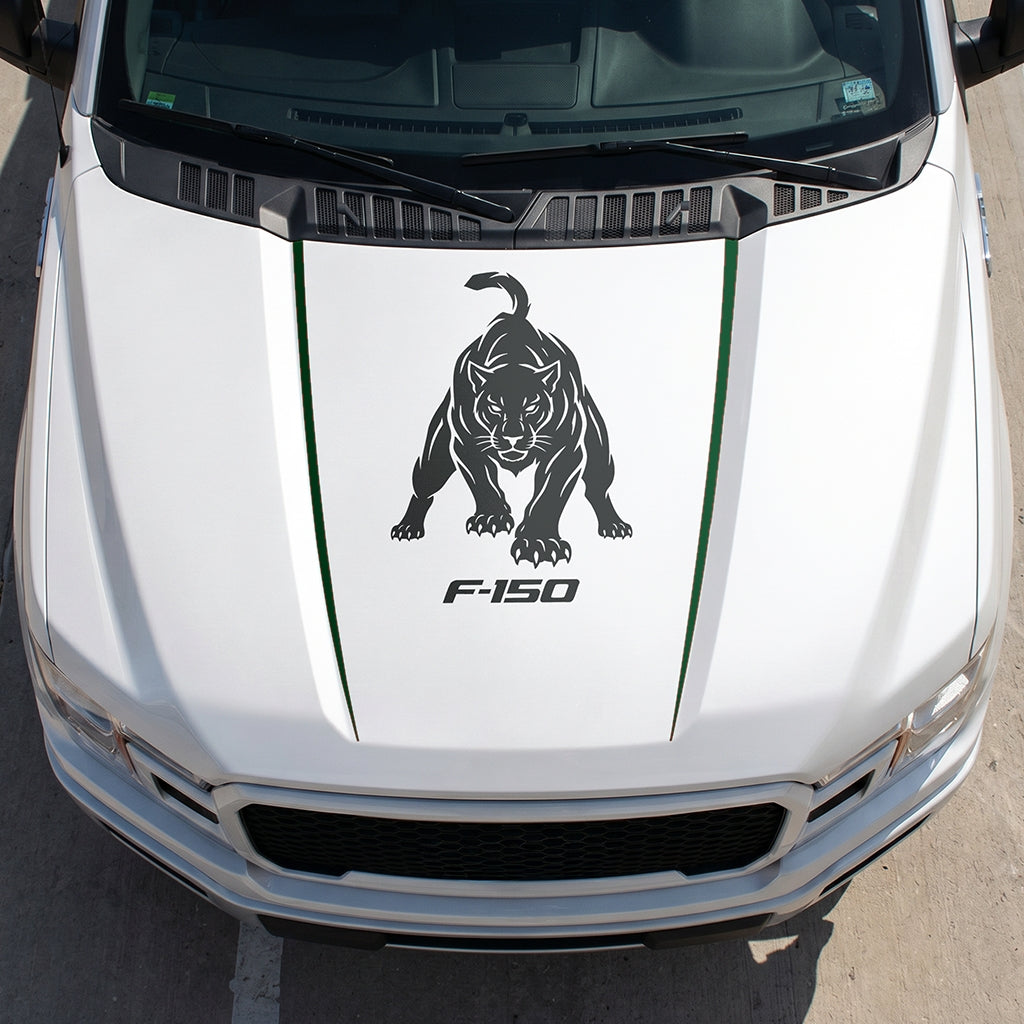 Hood Panel Decal/Sticker - Tiger Graphic Decal Graphic Kit - For Ford F-150 2015-2020 - Premium Vinyl
