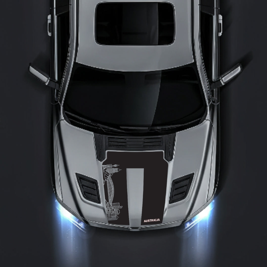 Hood Panel Decal/Sticker - Australia Skyline - Cut Graphic Kit - For Dodge RAM 1500 2019-2025 - Premium Vinyl