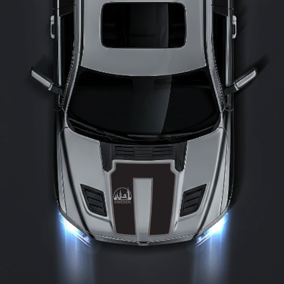 Performance Hood Panel Decal/Sticker - Sweden - Cut - Border Graphic Kit - For Dodge RAM 1500 2019-2025 - Premium Vinyl