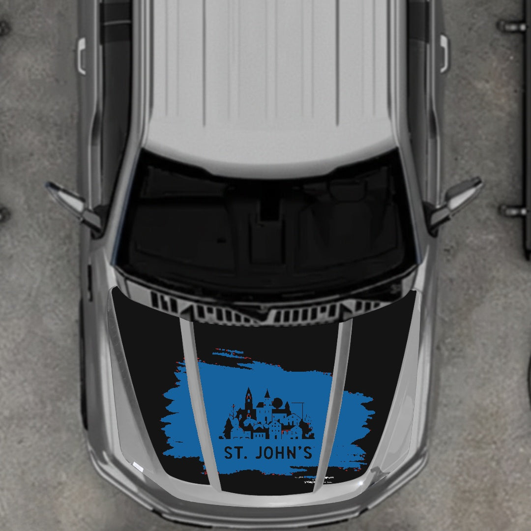 Hood Panel Decal/Sticker - St John's Graphic Kit - For Ford F-150 2020-2026 - Premium Vinyl