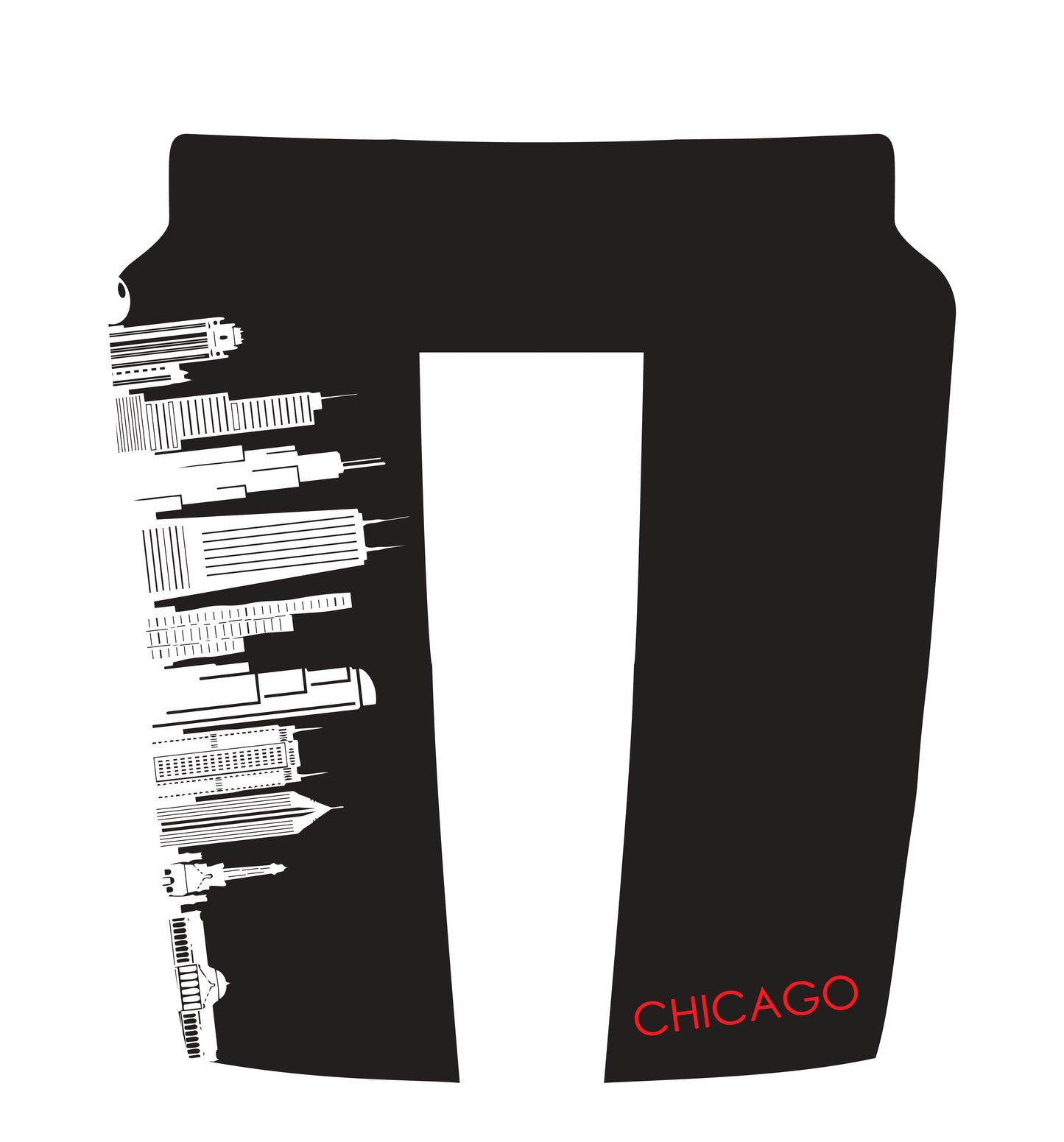 Hood Panel Decal/Sticker - Chicago Skyline - Cut Graphic Kit - For Dodge RAM 1500 2019-2025 - Premium Vinyl