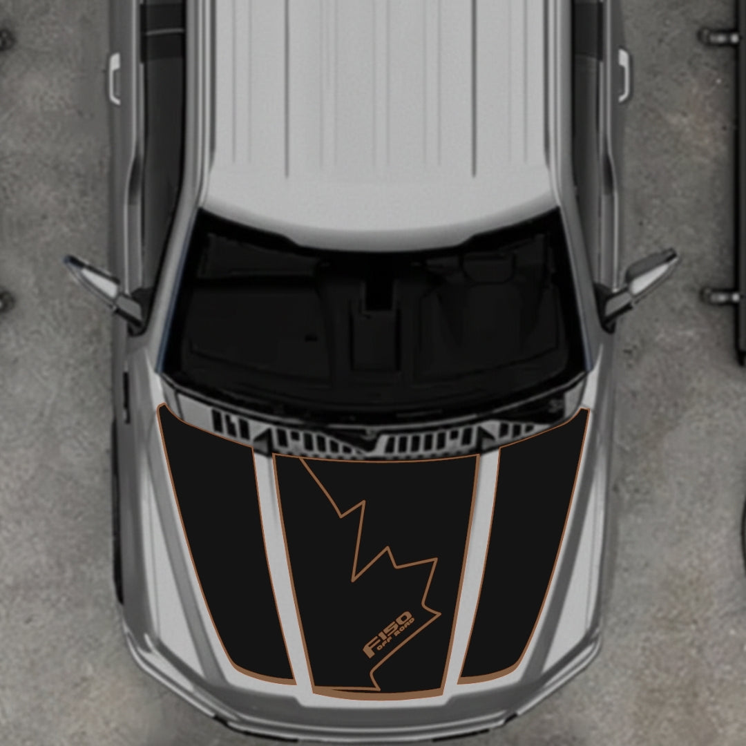 Hood Panel Decal/Sticker - Canada Style 19 Graphic Kit - For Ford F-150 2020-2026 - Premium Vinyl
