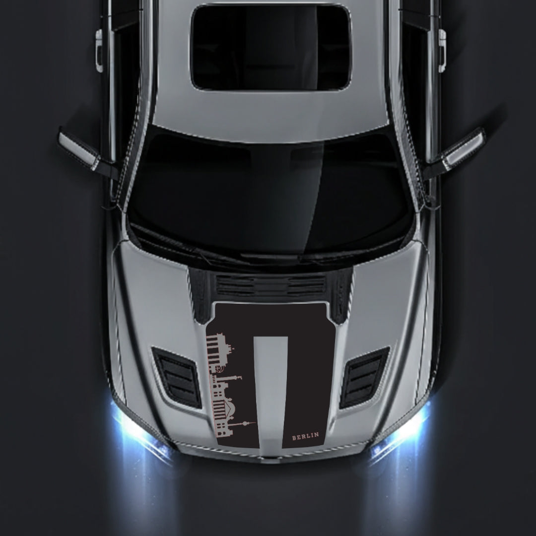 Hood Panel Decal/Sticker - Berlin Skyline Graphic Kit - For Dodge RAM 1500 2019-2025 - Premium Vinyl