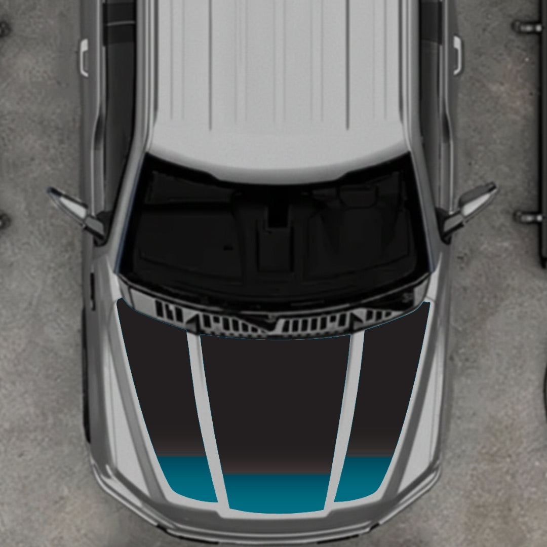 Hood Panel Decal/Sticker - Shades Graphic Kit - For Ford F-150 2020-2026 - Premium Vinyl