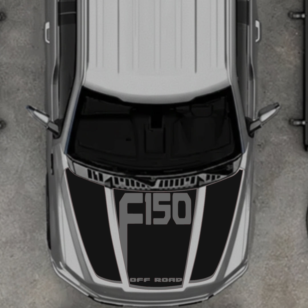 Hood Panel Decal/Sticker - Style 12 Graphic Kit - For Ford F-150 2020-2026 - Premium Vinyl