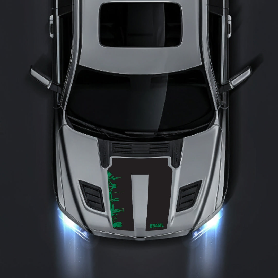 Performance Hood Panel Decal/Sticker - Brazil Skyline Graphic Kit - For Dodge RAM 1500 2019-2025 - Premium Vinyl