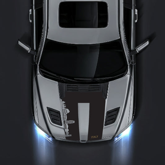 Performance Hood Panel Decal/Sticker - Italy Skyline - Cut Graphic Kit - For Dodge RAM 1500 2019-2025 - Premium Vinyl