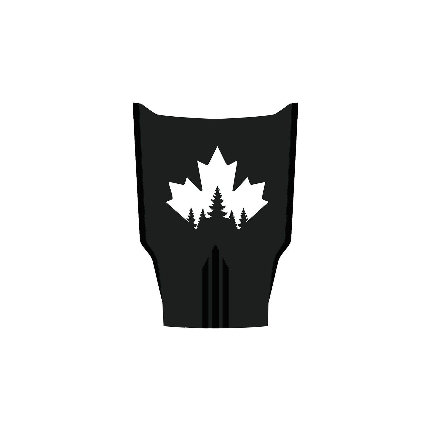 Hood Panel Decal/Sticker - Wilderness Maple Leaf Hood Decal – Evergreen Pine Forest Silhouette Graphic Vinyl Wrap Graphic Kit - For Ford F-150 F150 2015-2020 - Premium Vinyl