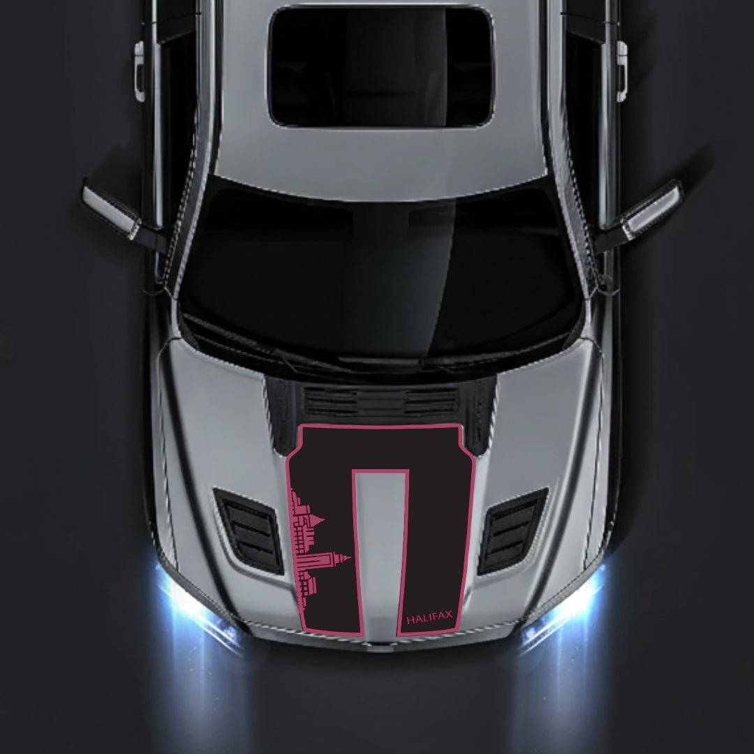 Performance Hood Panel Decal/Sticker - Halifax Skyline - Border Graphic Kit - For Dodge RAM 1500 2019-2025 - Premium Vinyl