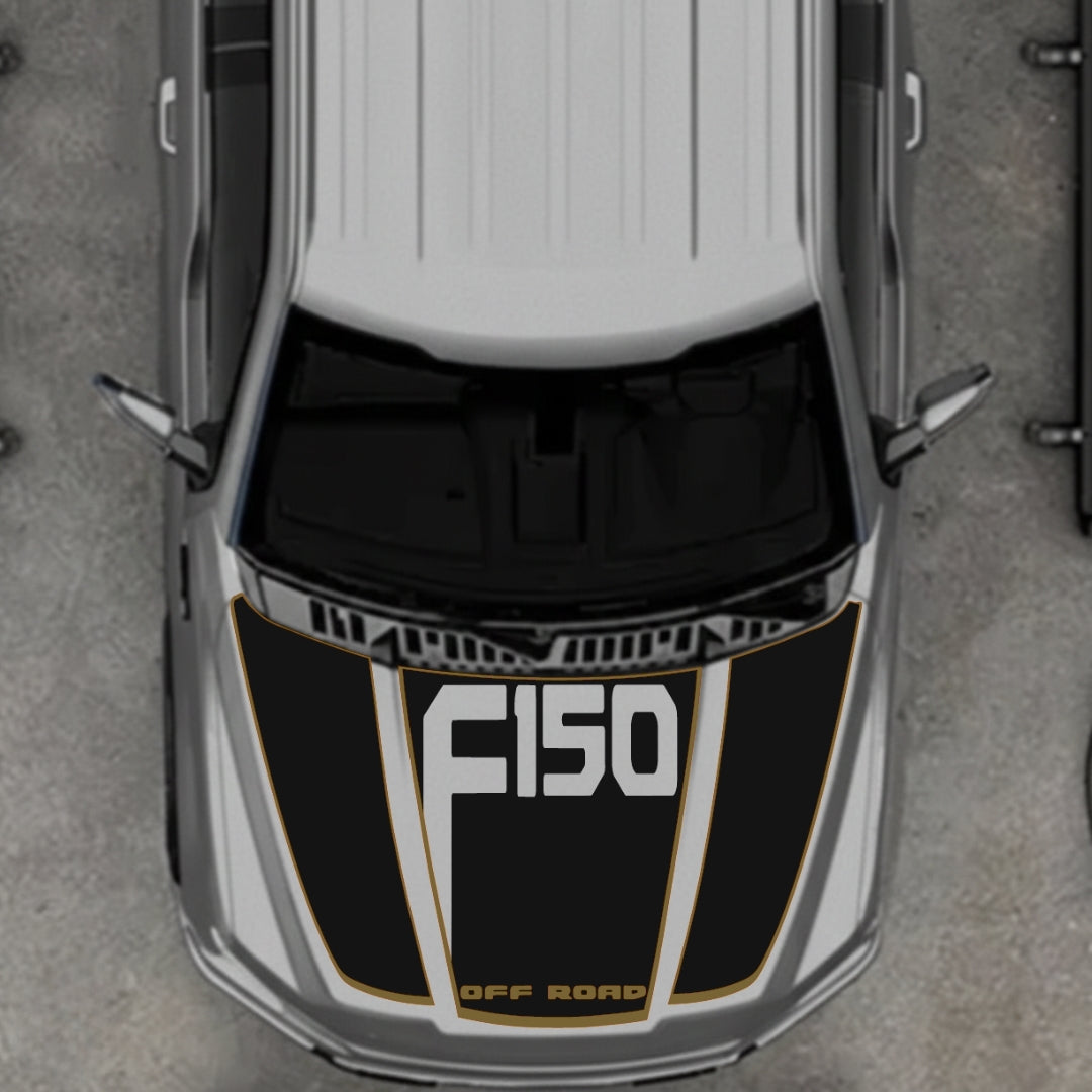 Hood Panel Decal/Sticker - Style 12 - Cut Graphic Kit - For Ford F-150 2020-2026 - Premium Vinyl