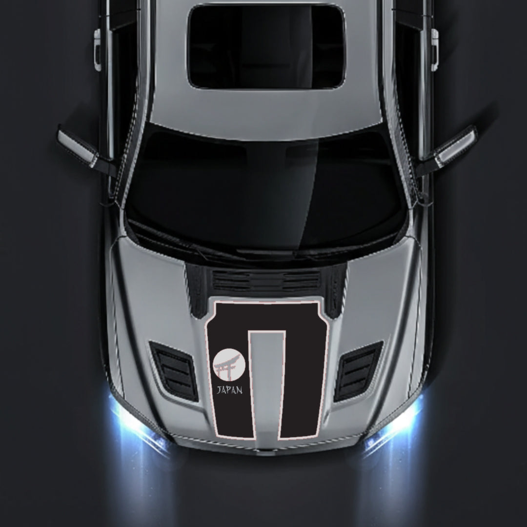 Hood Panel Decal/Sticker - Japan - Cut - Border Graphic Kit - For Dodge RAM 1500 2019-2025 - Premium Vinyl