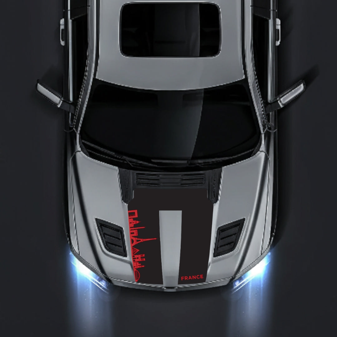 Hood Panel Decal/Sticker - France Skyline Graphic Kit - For Dodge RAM 1500 2019-2025 - Premium Vinyl