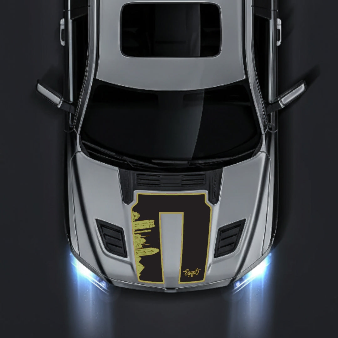 Hood Panel Decal/Sticker - Egypt Skyline - Border Graphic Kit - For Dodge RAM 1500 2019-2025 - Premium Vinyl