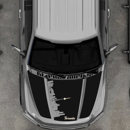 Hood Panel Decal/Sticker - Toronto Skyline - Cut Graphic Kit - For Ford F-150 2020-2026 - Premium Vinyl