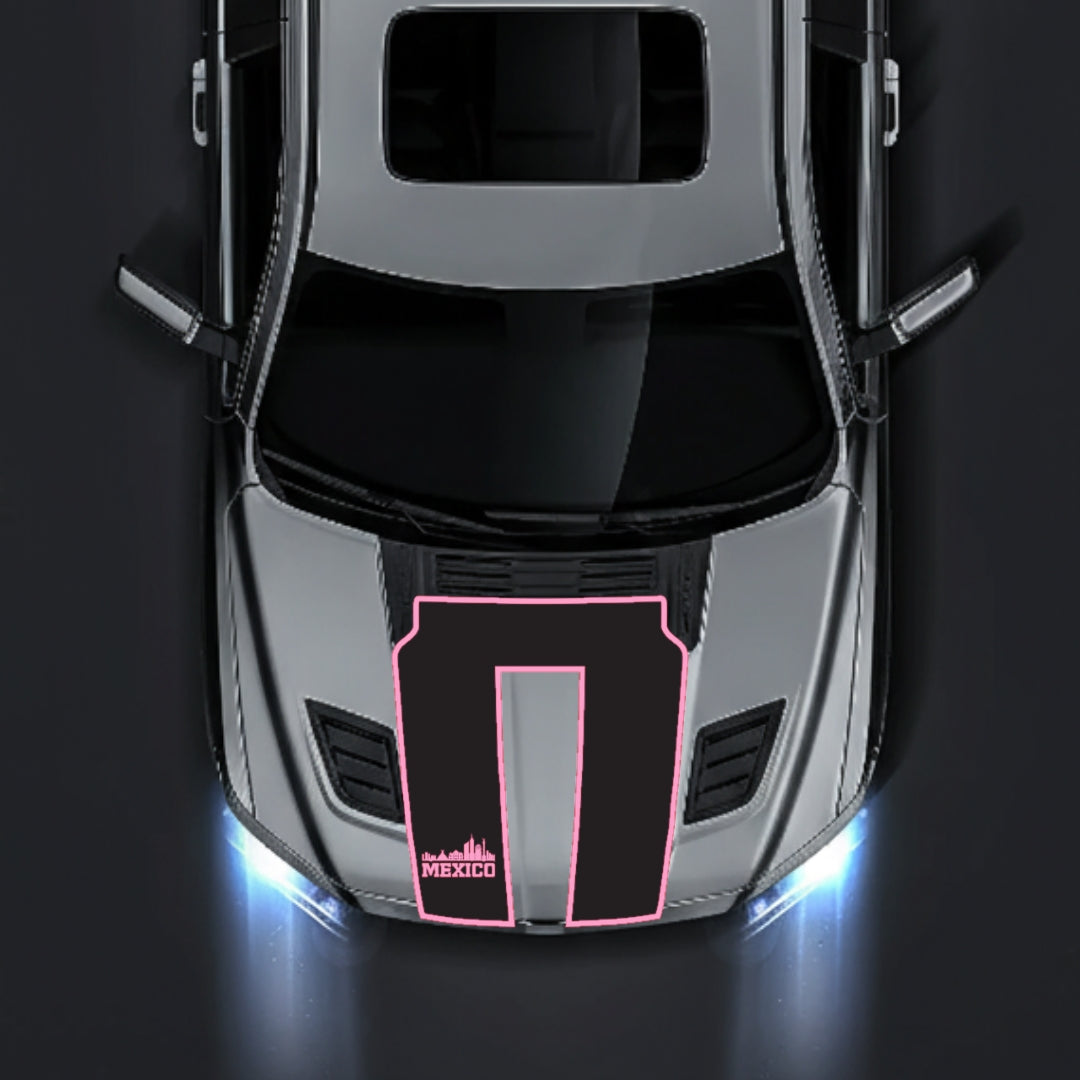 Hood Panel Decal/Sticker - Mexico - Border Graphic Kit - For Dodge RAM 1500 2019-2025 - Premium Vinyl