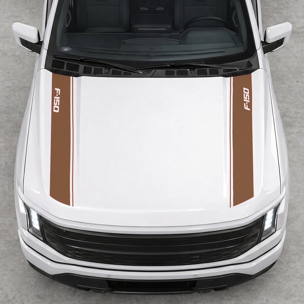 Hood Panel Decal/Sticker - Double Side Solid F150 Graphic Decal Graphic Kit - For Ford F-150 2015-2020 - Premium Vinyl
