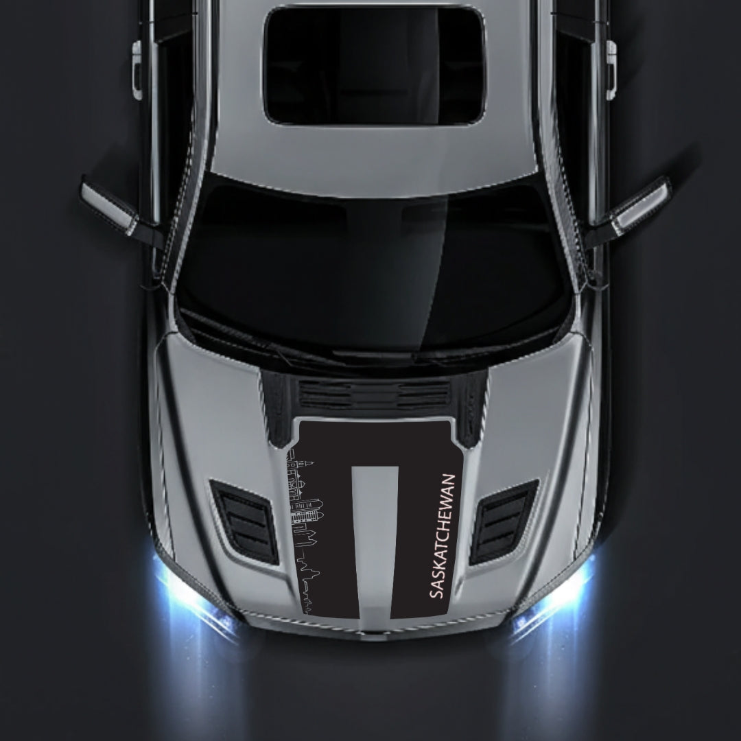 Hood Panel Decal/Sticker - Saskatchewan Skyline - Cut Graphic Kit - For Dodge RAM 1500 2019-2025 - Premium Vinyl