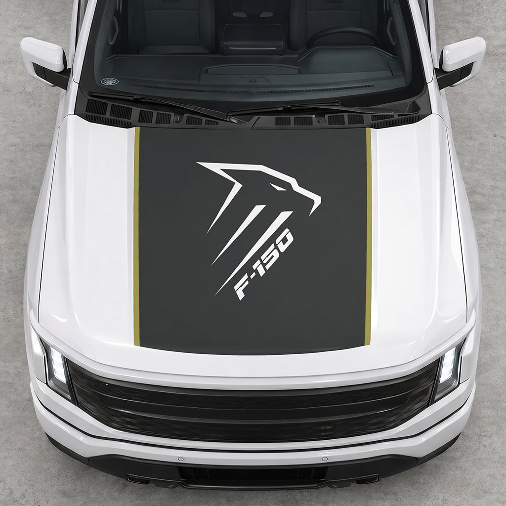 Hood Panel Decal/Sticker - Eagle Head Graphic Decal Graphic Kit - For Ford F-150 2015-2020 - Premium Vinyl