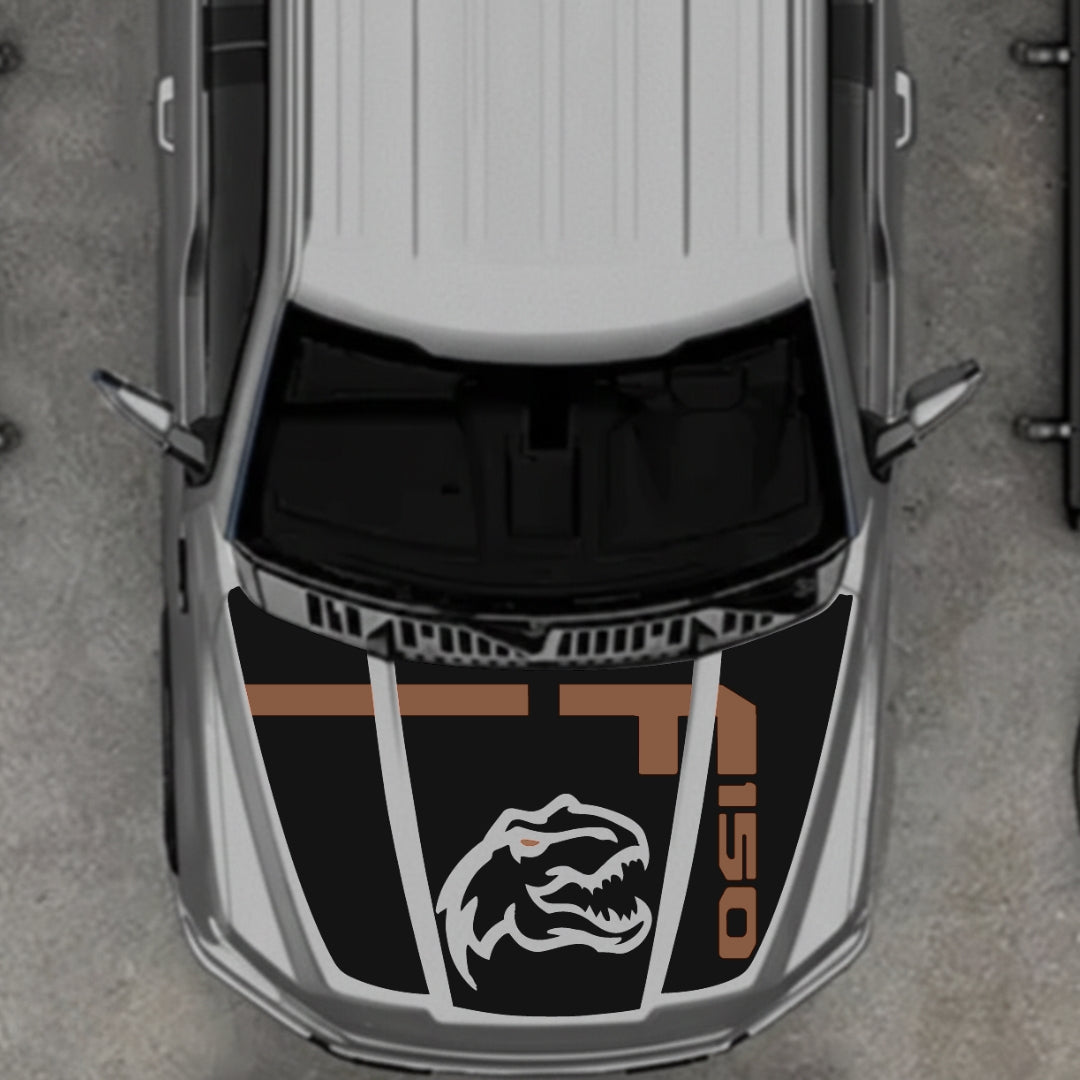 Hood Panel Decal/Sticker - Rex Style 3 Graphic Kit - For Ford F-150 2020-2026 - Premium Vinyl