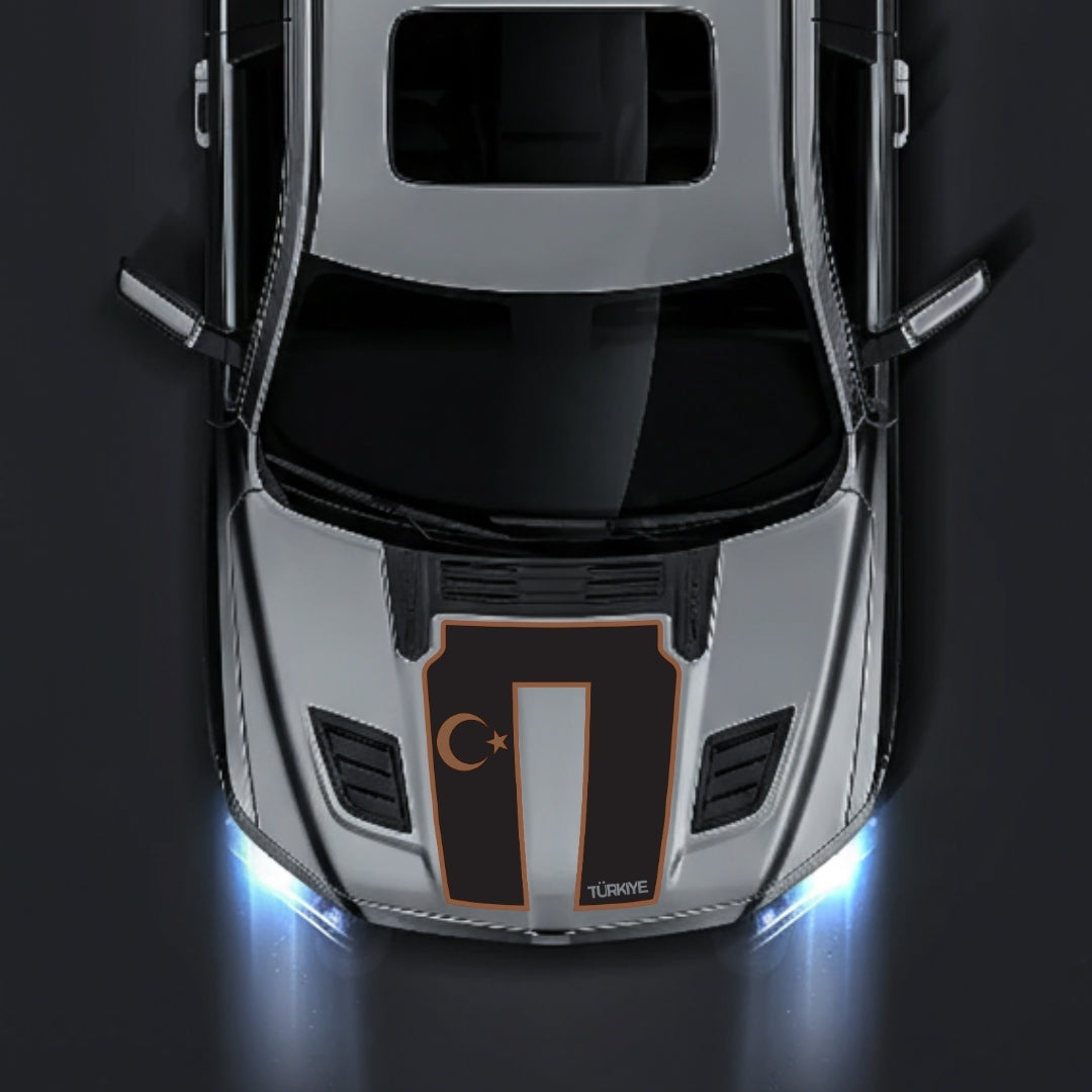 Performance Hood Panel Decal/Sticker - Turkey - Cut - Border Graphic Kit - For Dodge RAM 1500 2019-2025 - Premium Vinyl