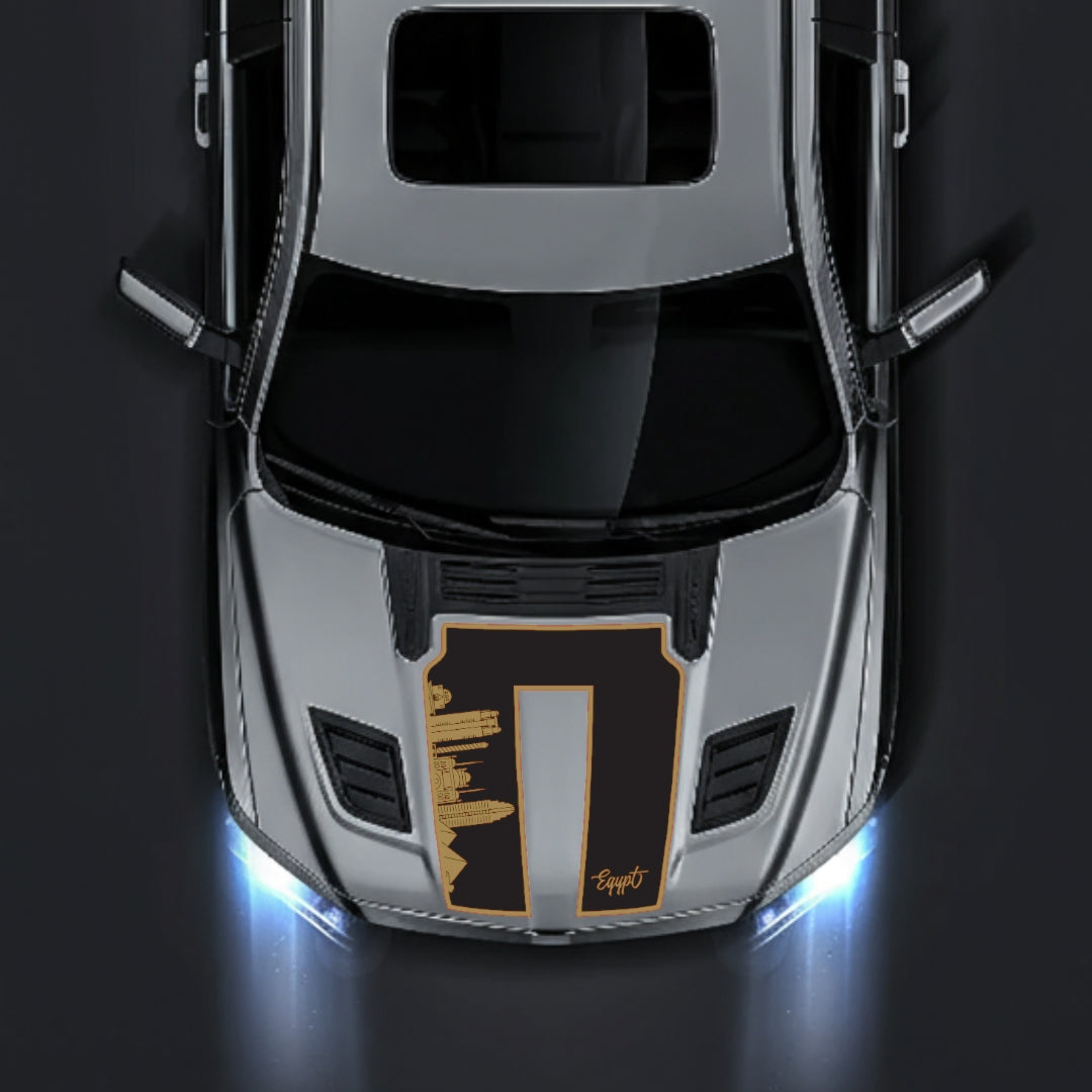 Hood Panel Decal/Sticker - Egypt Skyline - Border Graphic Kit - For Dodge RAM 1500 2019-2025 - Premium Vinyl