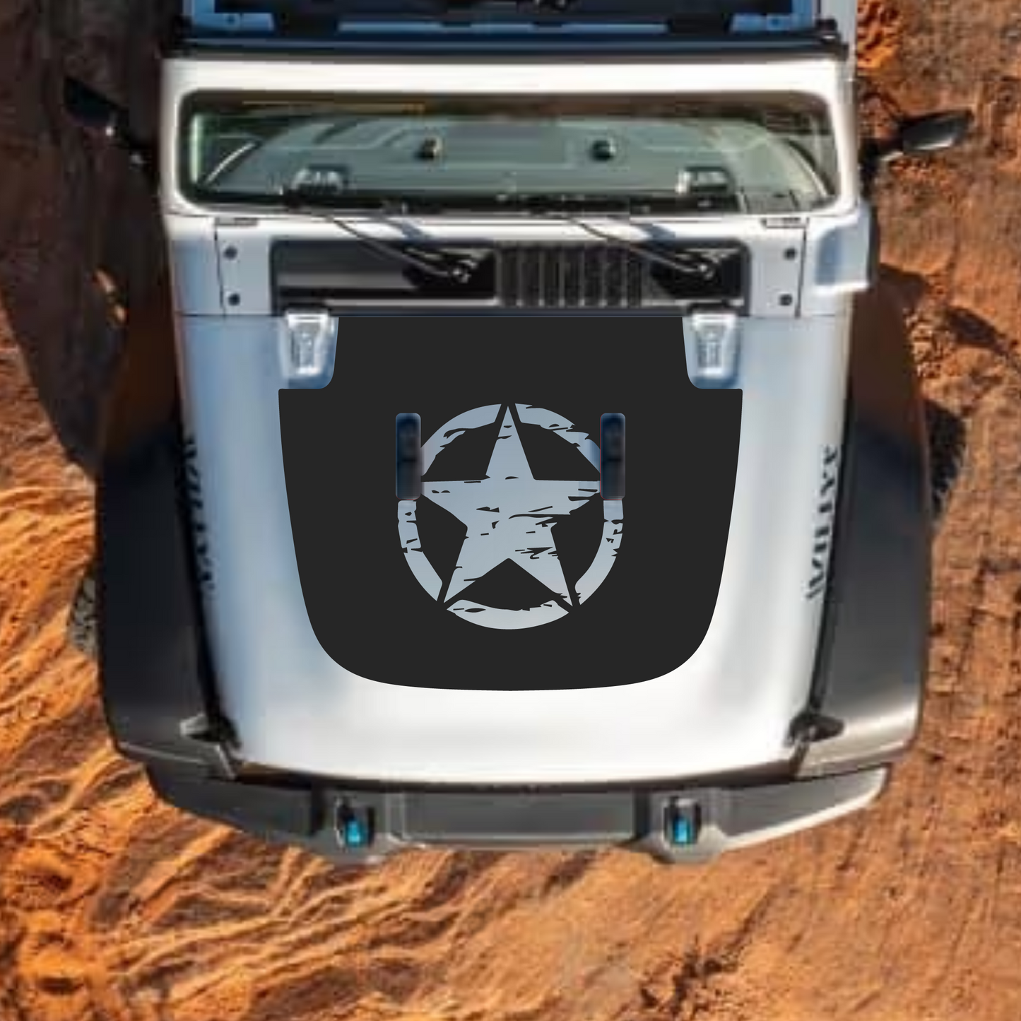 Hood Styles Decal/Sticker - For JL/JLU Sahara Hood - 2018-2025 - Premium Vinyl