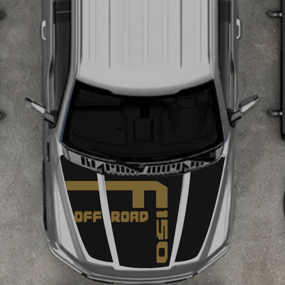 Hood Panel Decal/Sticker - Style 7 Graphic Kit - For Ford F-150 2020-2026 - Premium Vinyl