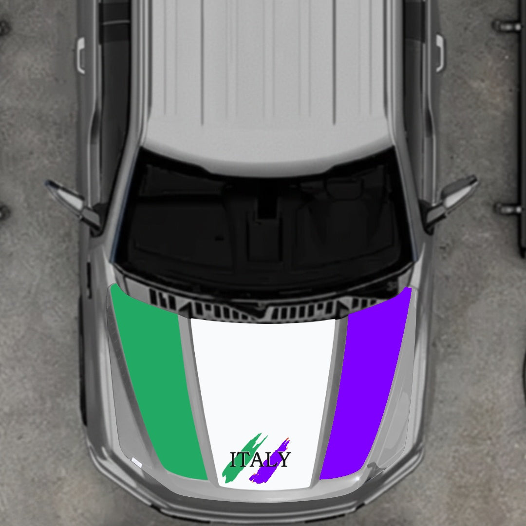 Hood Panel Decal/Sticker - Italy Graphic Kit - For Ford F-150 2020-2026 - Premium Vinyl