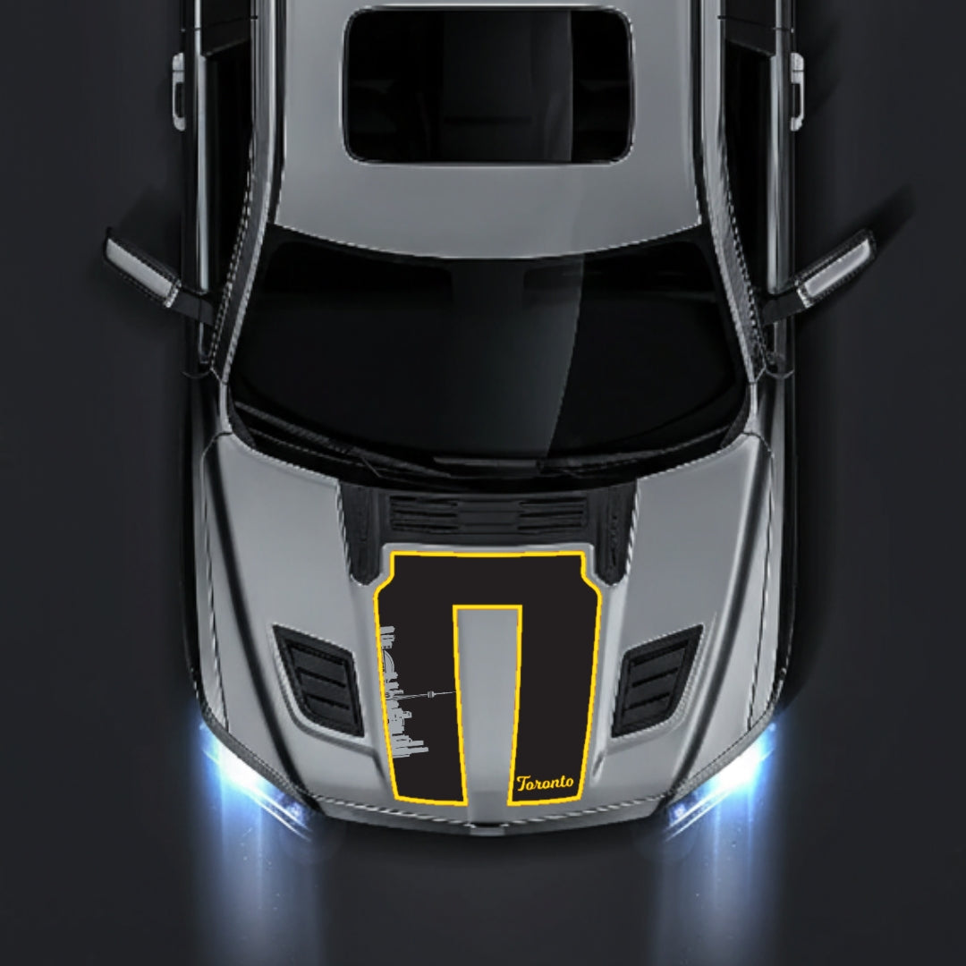 Hood Panel Decal/Sticker - Toronto Skyline - Cut - Border Graphic Kit - For Dodge RAM 1500 2019-2025 - Premium Vinyl