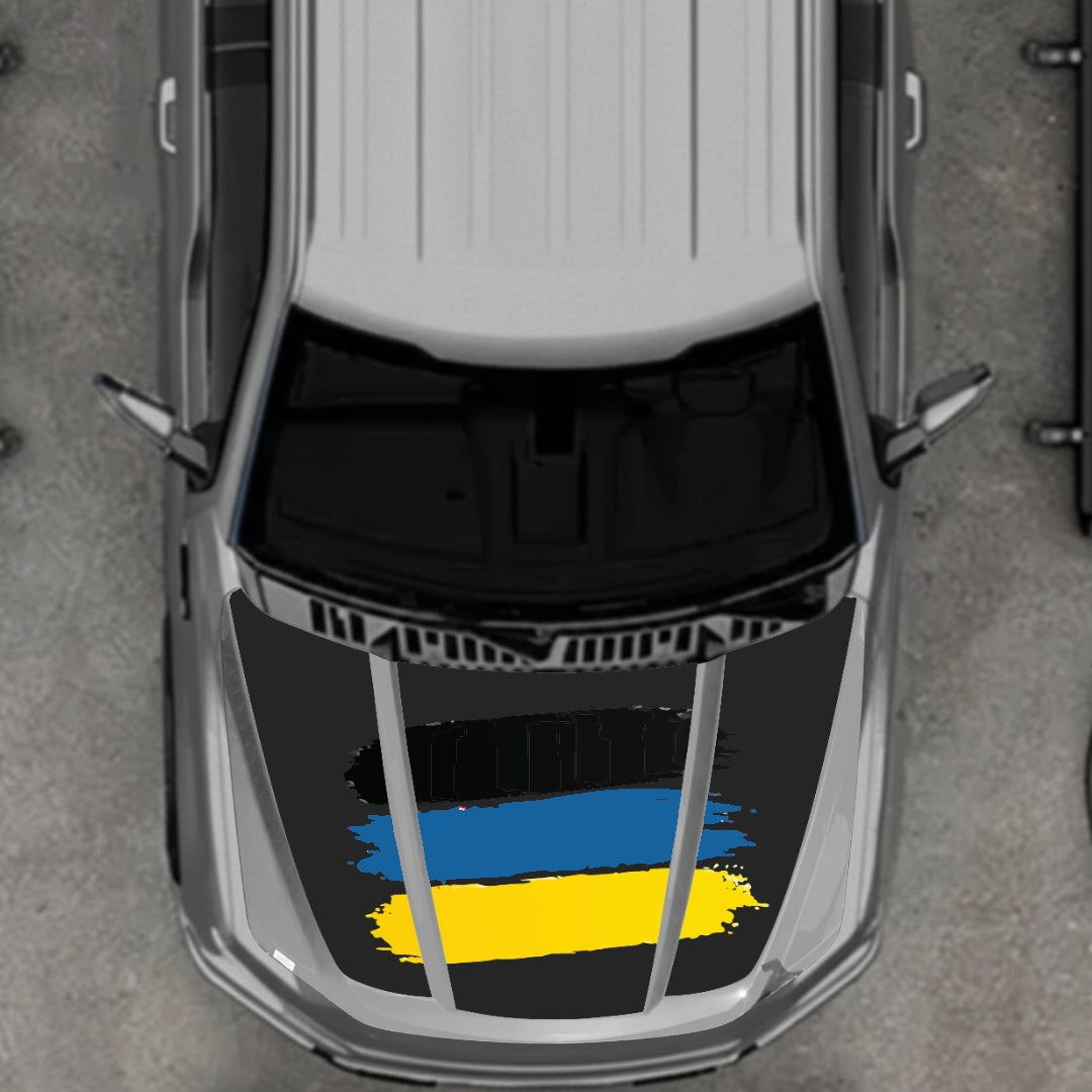 Hood Panel Decal/Sticker - Germany Flag Graphic Kit - For Ford F-150 2020-2026 - Premium Vinyl