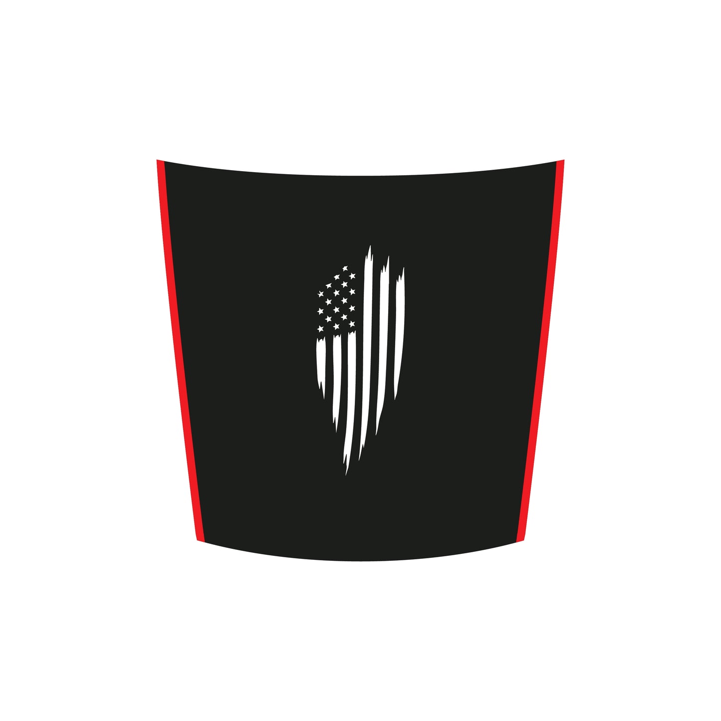 Hood Panel Decal/Sticker - Scratched America Flag Graphic Decal Graphic Kit - For Ford F-150 2015-2020 - Premium Vinyl