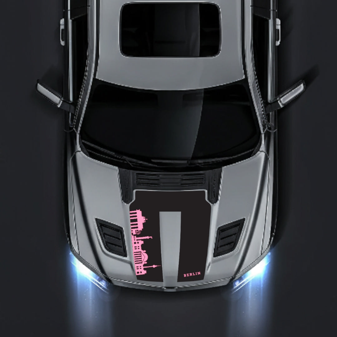 Hood Panel Decal/Sticker - Berlin Skyline Graphic Kit - For Dodge RAM 1500 2019-2025 - Premium Vinyl