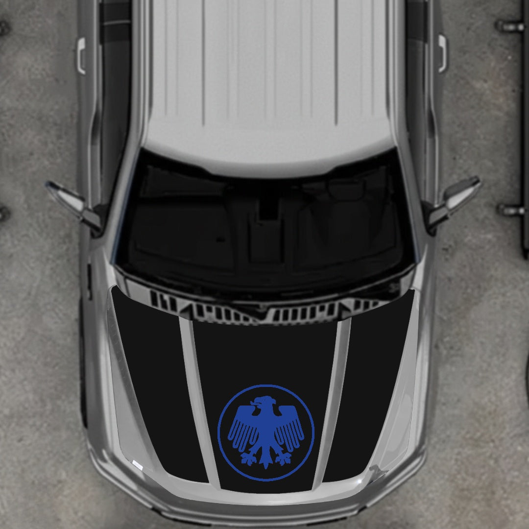 Hood Panel Decal/Sticker - Germany Logo Graphic Kit - For Ford F-150 2020-2026 - Premium Vinyl