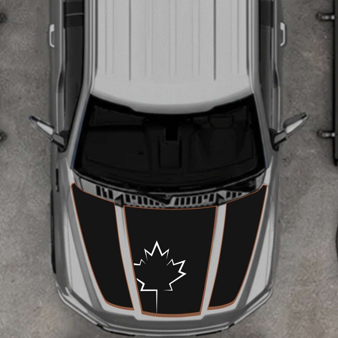 Hood Panel Decal/Sticker - Canada Style 11 Graphic Kit - For Ford F-150 2020-2026 - Premium Vinyl