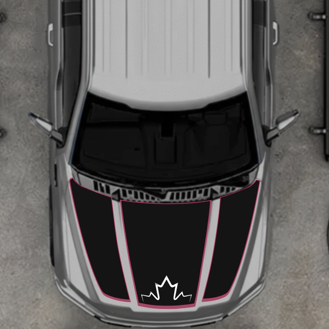 Hood Panel Decal/Sticker - Canada Style 5 Graphic Kit - For Ford F-150 2020-2026 - Premium Vinyl