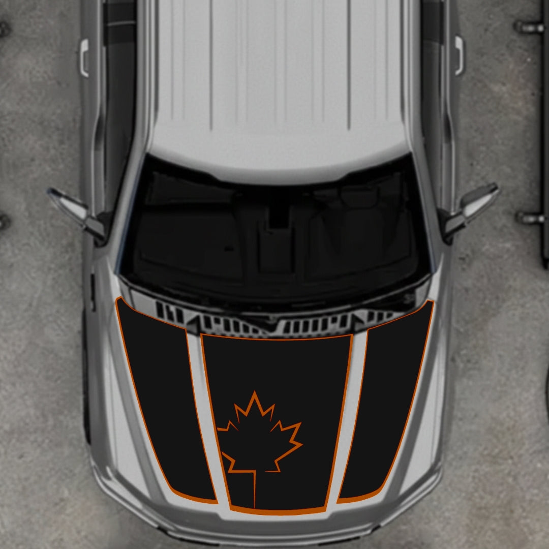 Hood Panel Decal/Sticker - Canada Style 13 Graphic Kit - For Ford F-150 2020-2026 - Premium Vinyl