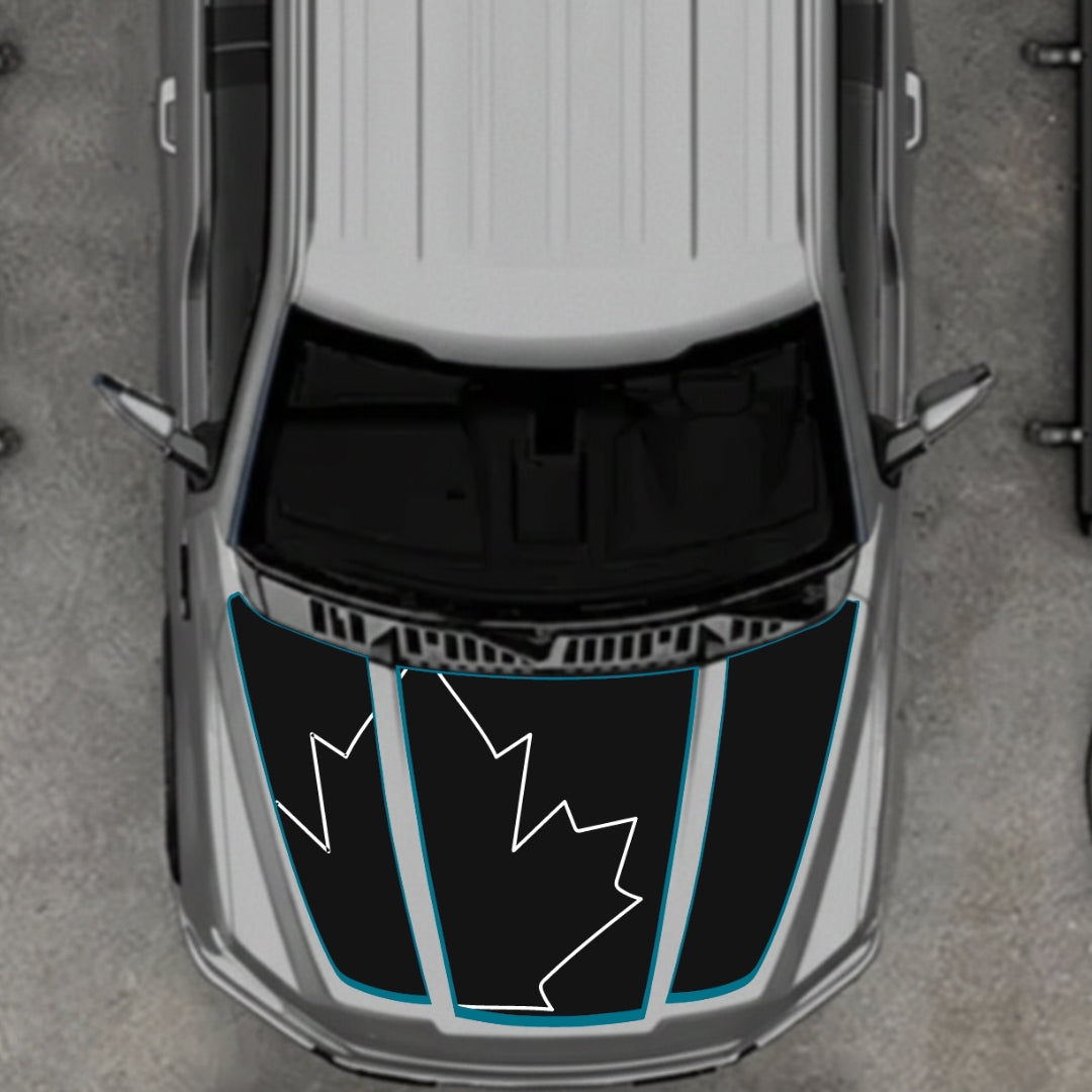 Hood Panel Decal/Sticker - Canada Style 26 Graphic Kit - For Ford F-150 2020-2026 - Premium Vinyl
