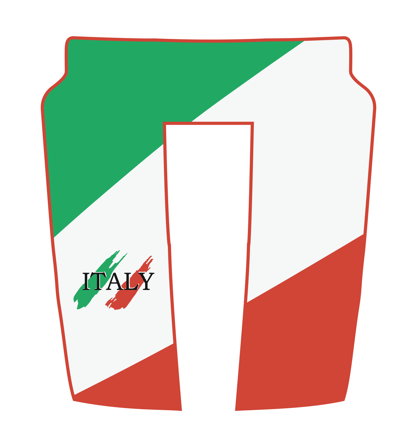 Performance Hood Panel Decal/Sticker - Italy Flag - Border Graphic Kit - For Dodge RAM 1500 2019-2025 - Premium Vinyl