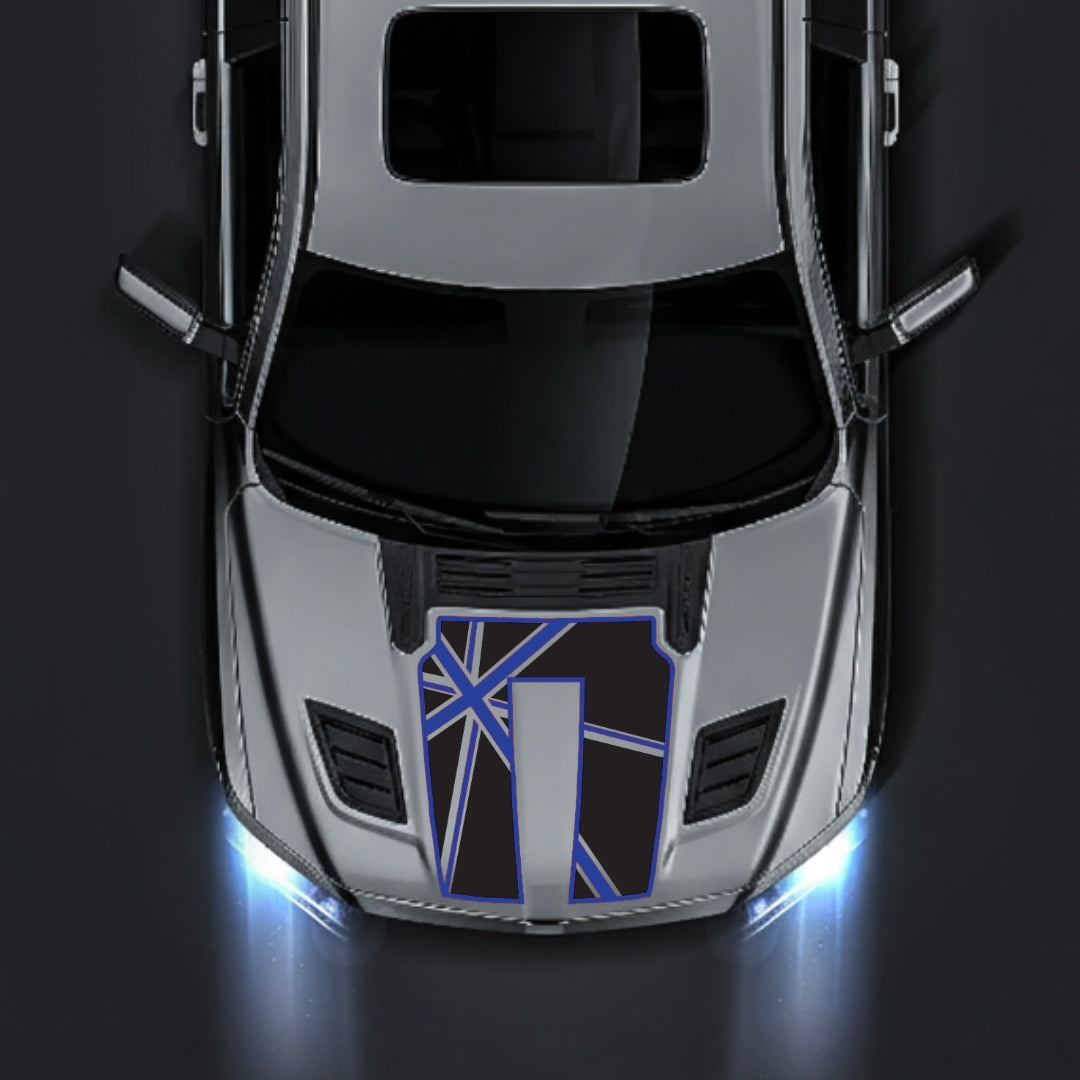 Hood Panel Decal/Sticker - England - Cut - Border Graphic Kit - For Dodge RAM 1500 2019-2025 - Premium Vinyl