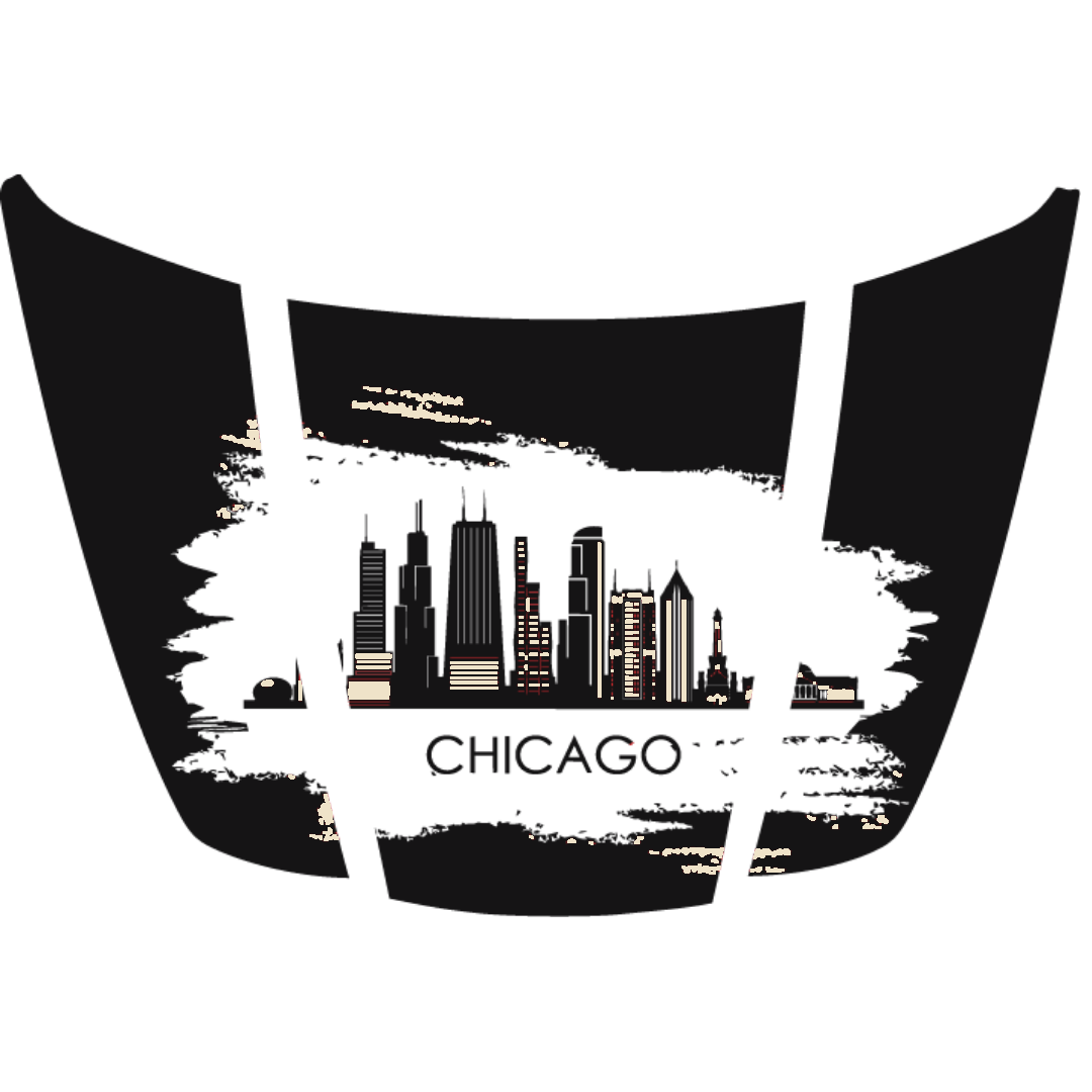 Hood Panel Decal/Sticker - Chicago - Cut Graphic Kit - For Ford F-150 2020-2026 - Premium Vinyl
