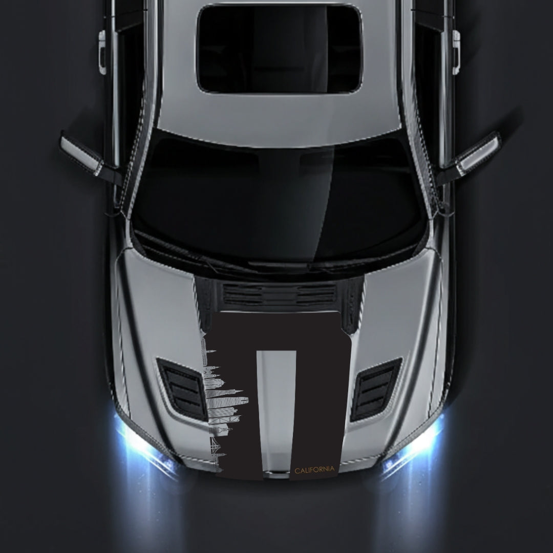 Performance Hood Panel Decal/Sticker - California Skyline - Cut Graphic Kit - For Dodge RAM 1500 2019-2025 - Premium Vinyl