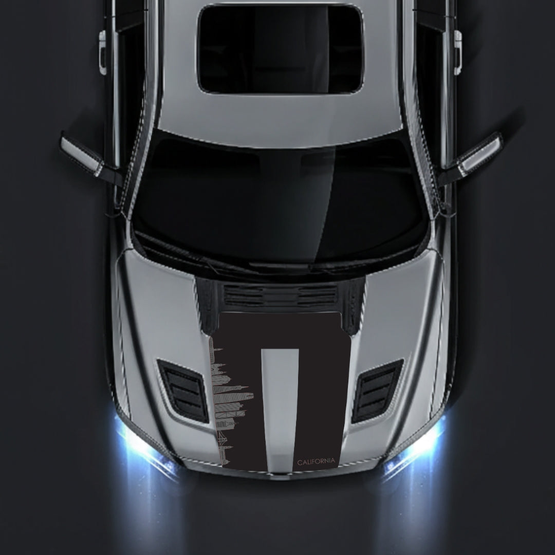Performance Hood Panel Decal/Sticker - California Skyline Graphic Kit - For Dodge RAM 1500 2019-2025 - Premium Vinyl
