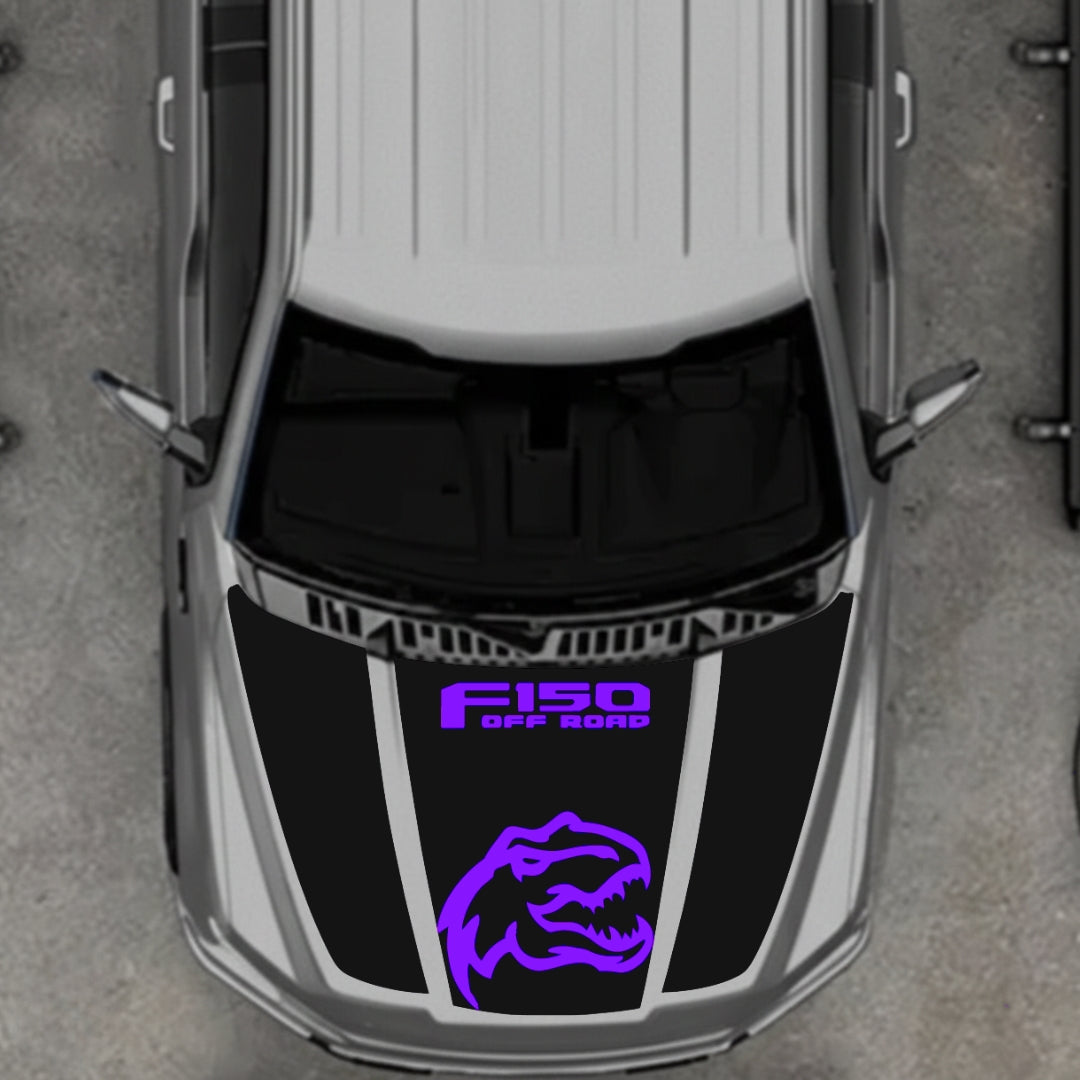 Hood Panel Decal/Sticker - Rex Style 9 Graphic Kit - For Ford F-150 2020-2026 - Premium Vinyl