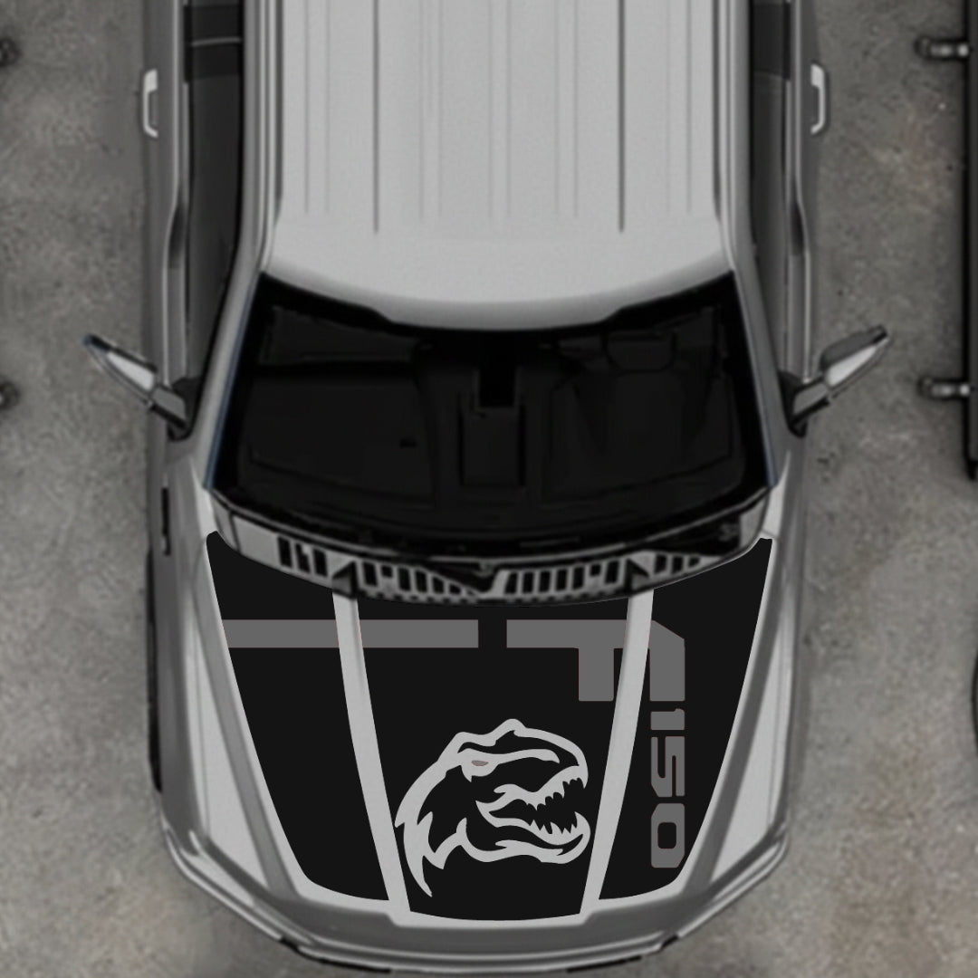 Hood Panel Decal/Sticker - Rex Style 3 Graphic Kit - For Ford F-150 2020-2026 - Premium Vinyl