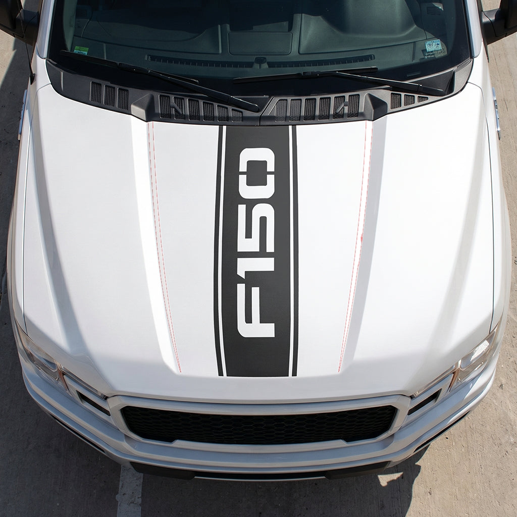 Hood Panel Decal/Sticker - Bold Cut F150 Graphic Decal Graphic Kit - For Ford F-150 2015-2020 - Premium Vinyl